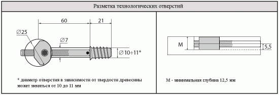 Крепежная угловая стяжка для ДСП и мягкой древесины ZipBolt 11.720